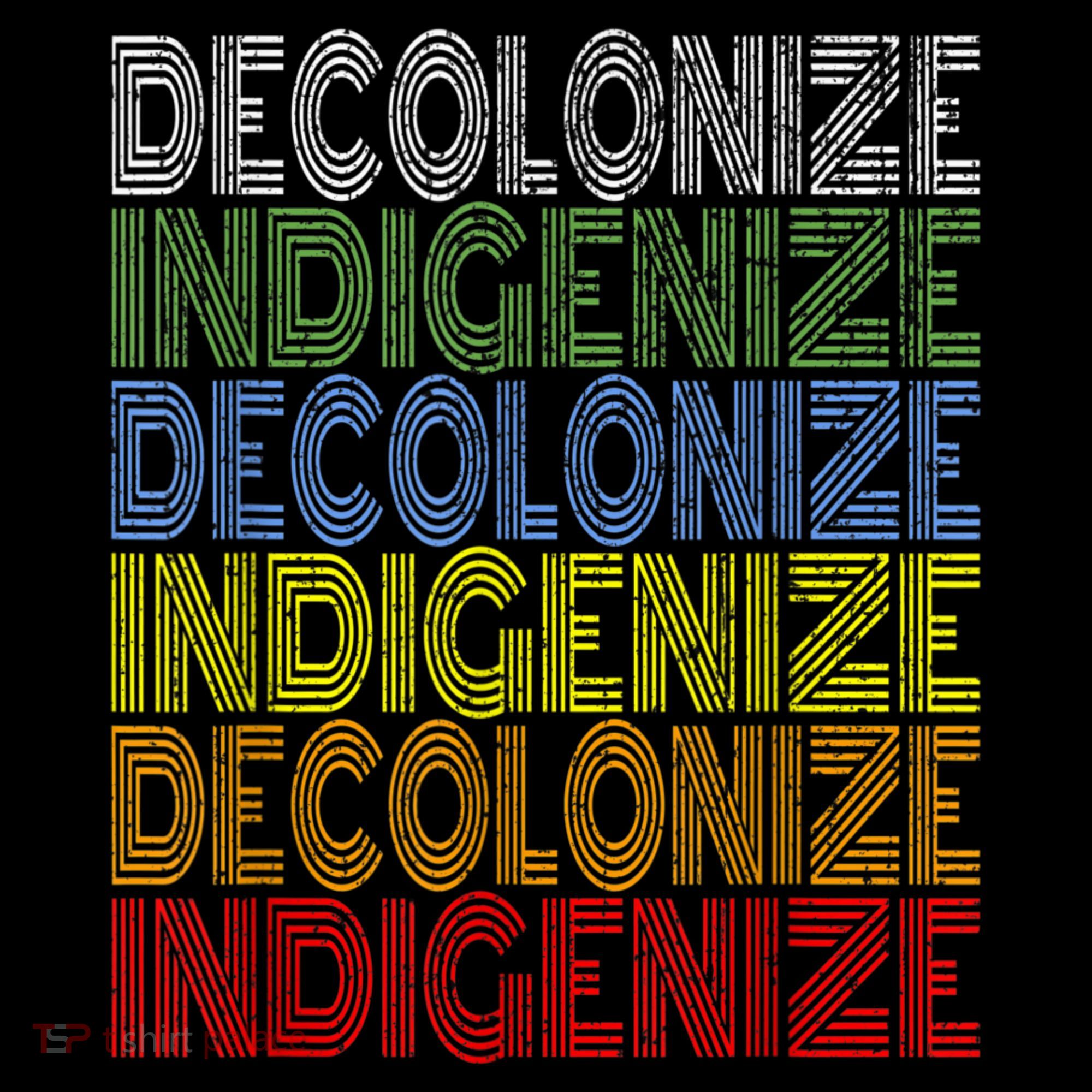 DECOLONIZE INDIGENIZE Native American Education Gift Women's Long Sleeve Shirt