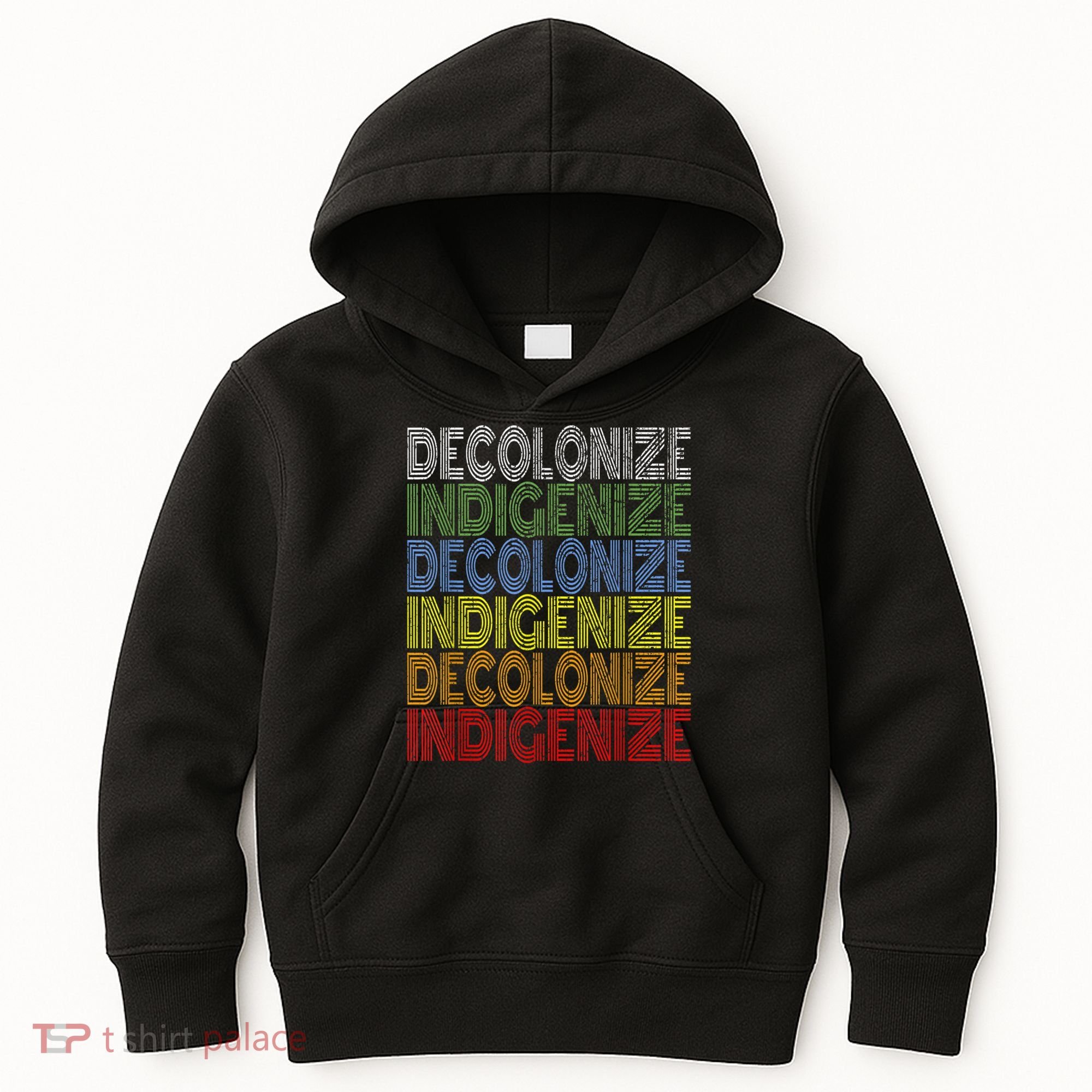 DECOLONIZE INDIGENIZE Native American Education Gift Kids Hoodie