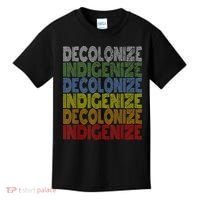 DECOLONIZE INDIGENIZE Native American Education Gift Kids T-Shirt thumb 0