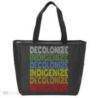 DECOLONIZE INDIGENIZE Native American Education Gift Tote Bag thumb 0