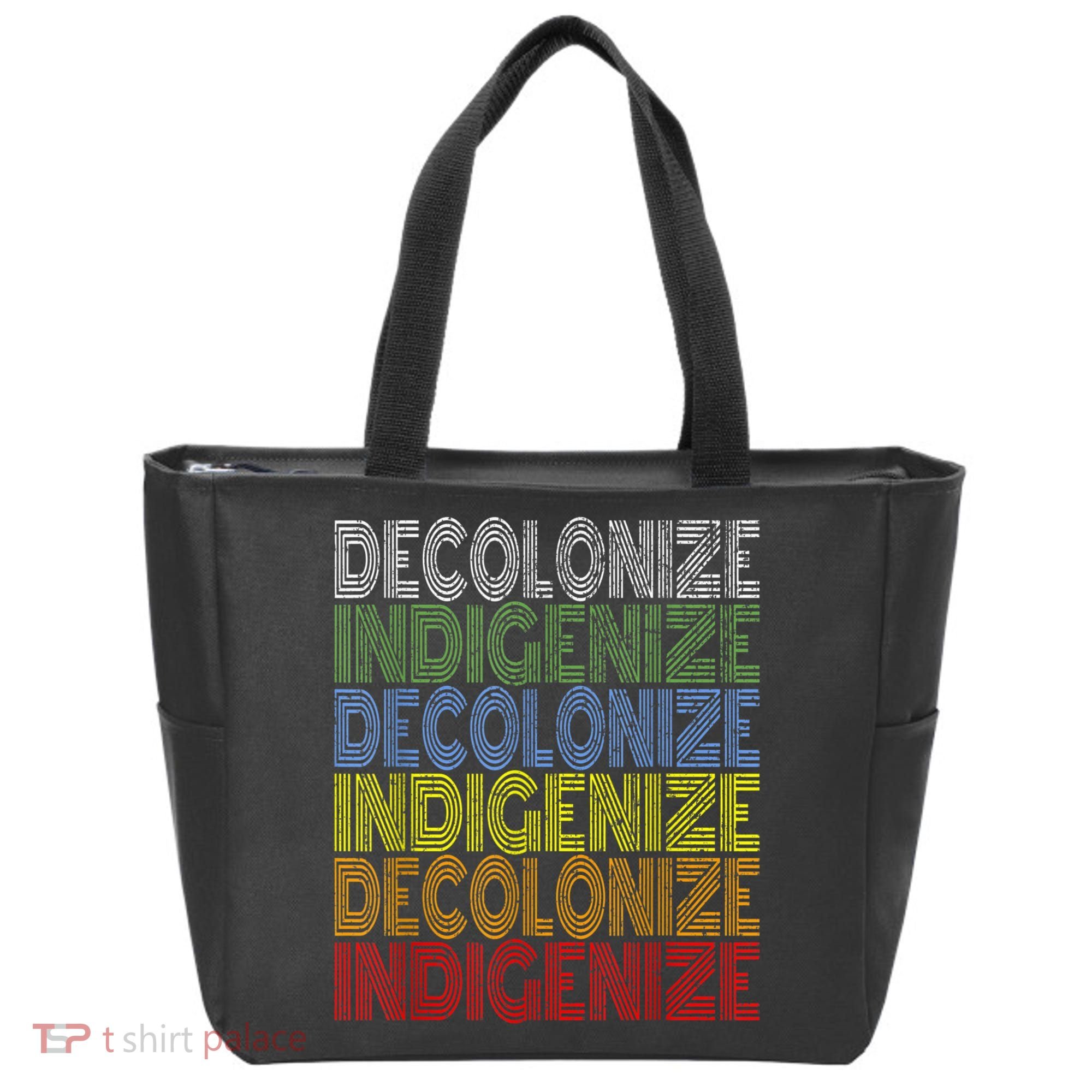 DECOLONIZE INDIGENIZE Native American Education Gift Tote Bag