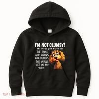 Dogs IM Not Clumsy The Floor Just Hates Me The Table Kids Hoodie thumb 0
