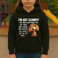 Dogs IM Not Clumsy The Floor Just Hates Me The Table Kids Hoodie thumb 3