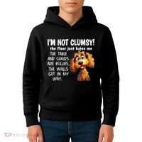 Dogs IM Not Clumsy The Floor Just Hates Me The Table Kids Hoodie thumb 4