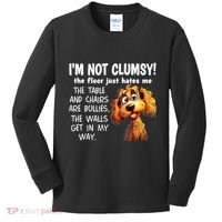 Dogs IM Not Clumsy The Floor Just Hates Me The Table Kids Long Sleeve Shirt thumb 0