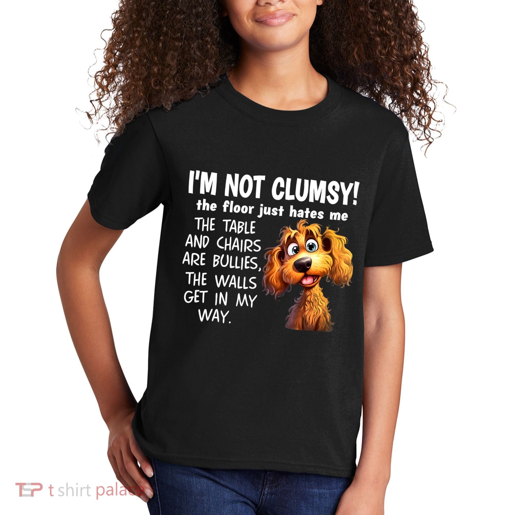 Dogs IM Not Clumsy The Floor Just Hates Me The Table Kids T-Shirt