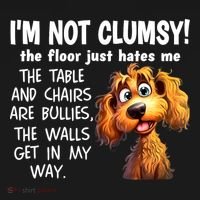 Dogs IM Not Clumsy The Floor Just Hates Me The Table Tote Bag thumb 4