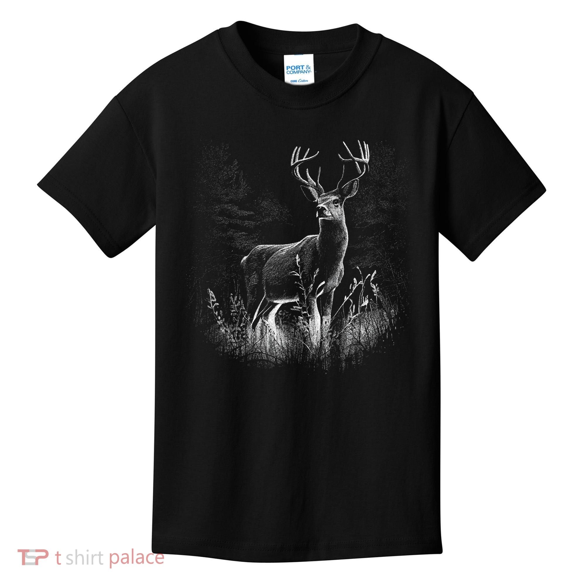 Deer In Nature Realistic Kids T-Shirt