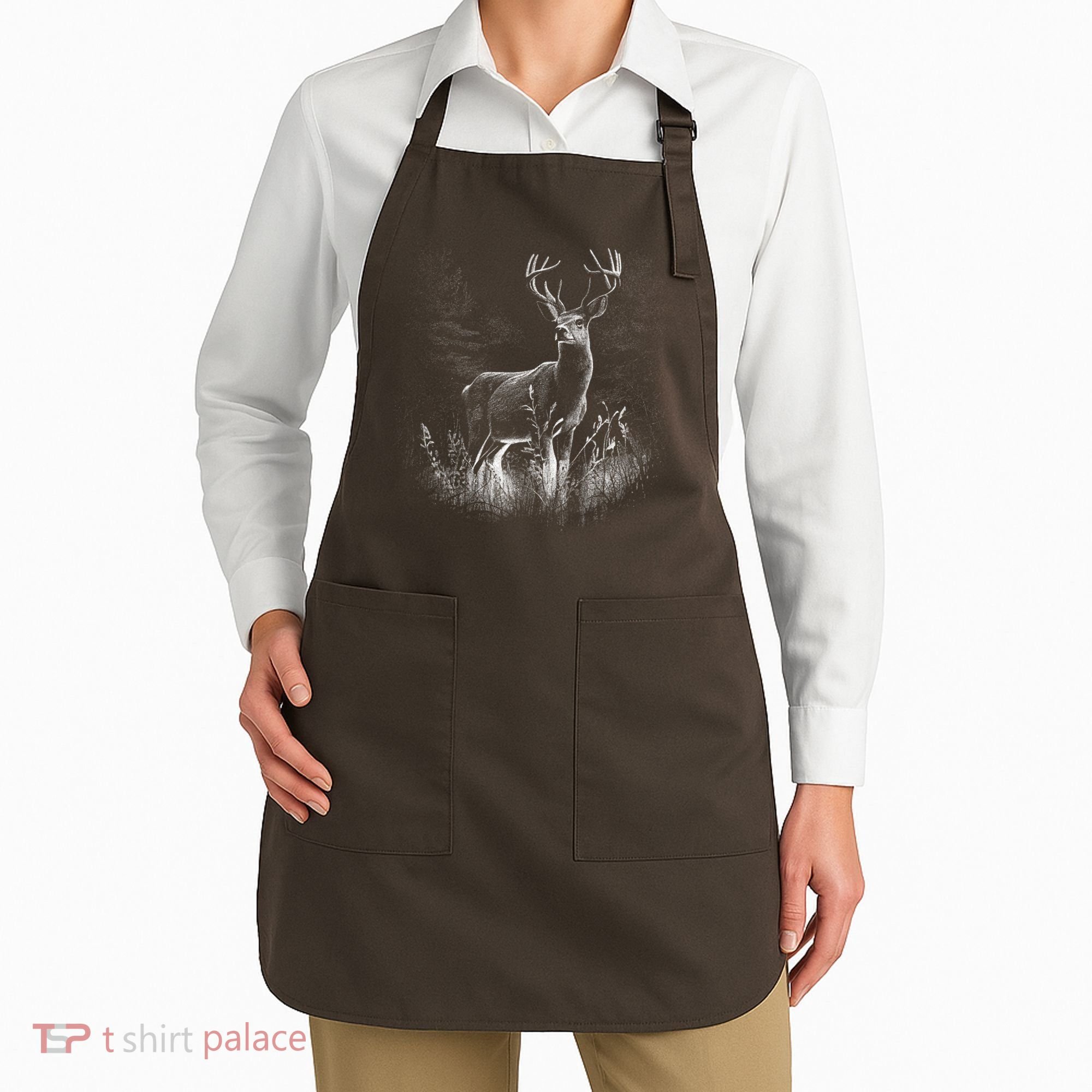 Deer In Nature Realistic Apron
