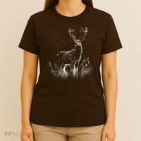 Deer In Nature Realistic T-Shirt thumb 4