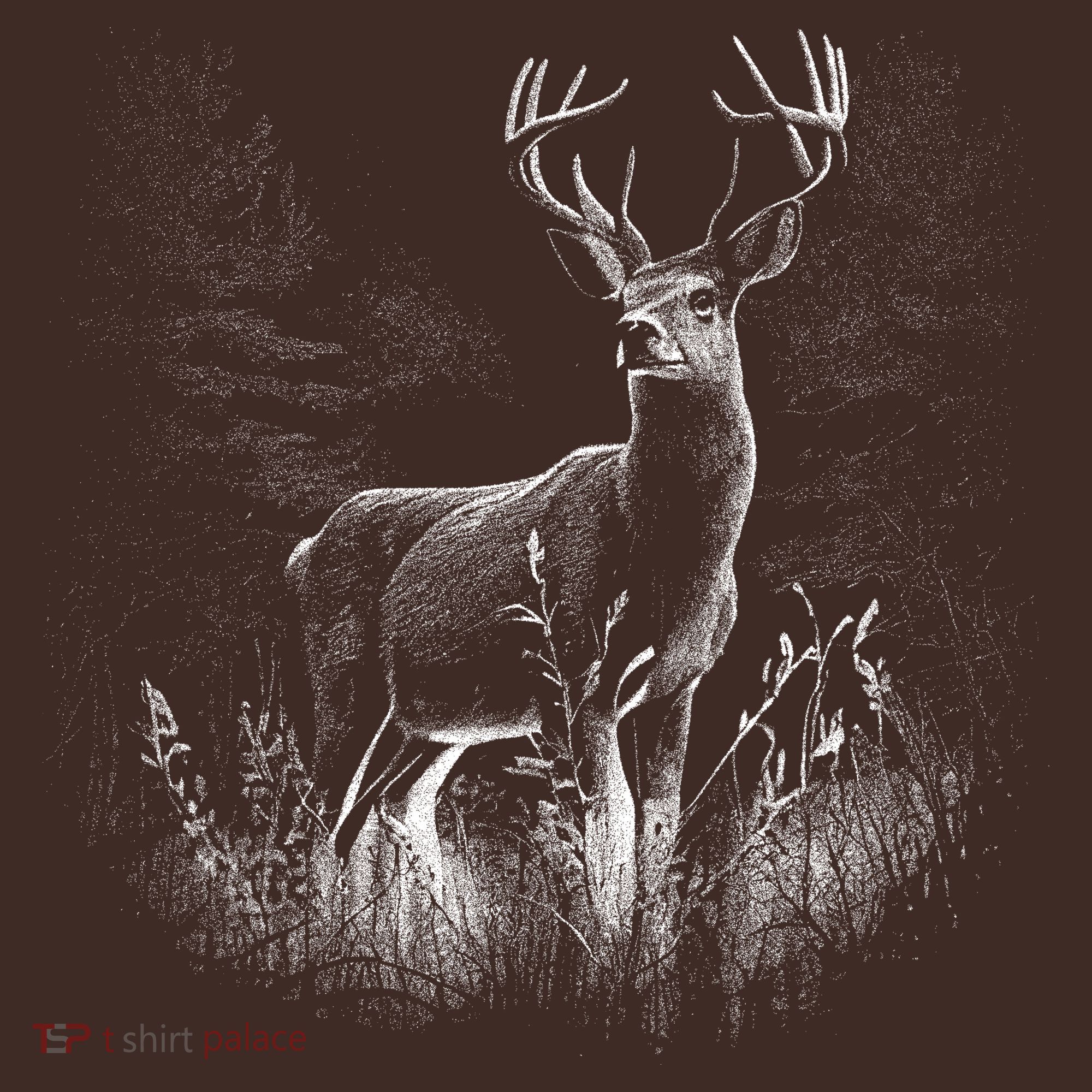 Deer In Nature Realistic T-Shirt