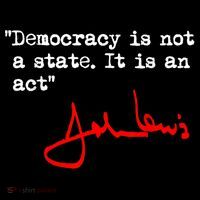 Democracy Is Not A State. It Is An Act. John Lewis Women's Hoodie thumb 2