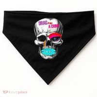Drag Is Not A Crime Skull USA-Made Doggie Bandana thumb 0