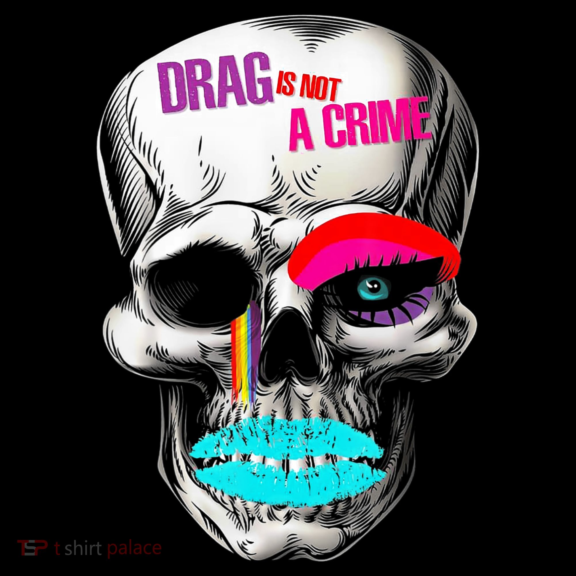 Drag Is Not A Crime Skull Apron