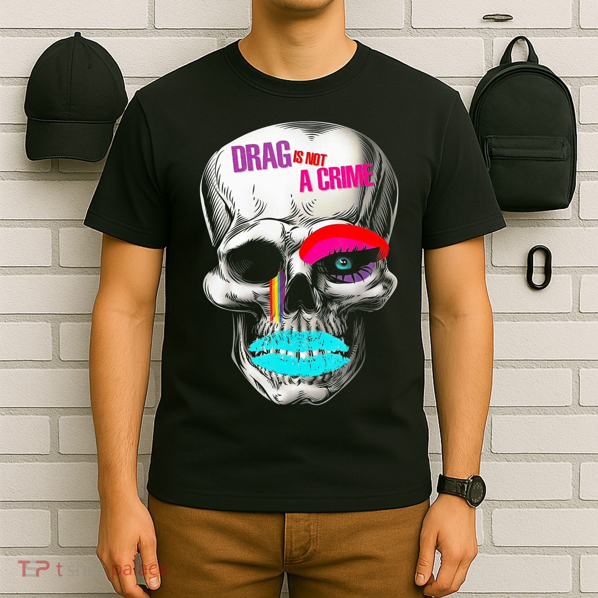Drag Is Not A Crime Skull T-Shirt