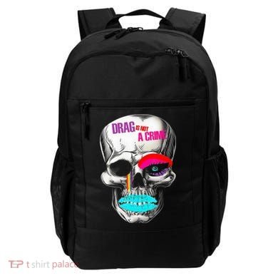 Drag Is Not A Crime Skull Backpack