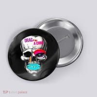 Drag Is Not A Crime Skull Button thumb 0