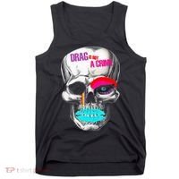 Drag Is Not A Crime Skull Tank Top thumb 0