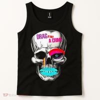 Drag Is Not A Crime Skull Tank Top thumb 2