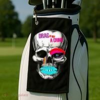 Drag Is Not A Crime Skull Golf Towel thumb 2