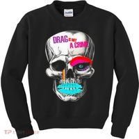 Drag Is Not A Crime Skull Kids Sweatshirt thumb 0