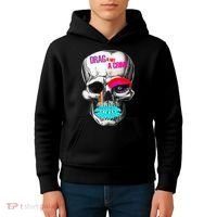 Drag Is Not A Crime Skull Kids Hoodie thumb 4