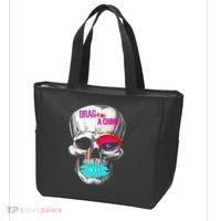 Drag Is Not A Crime Skull Tote Bag thumb 3