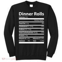 Dinner Rolls Nutritional Facts Funny Thanksgiving Sweatshirt thumb 0