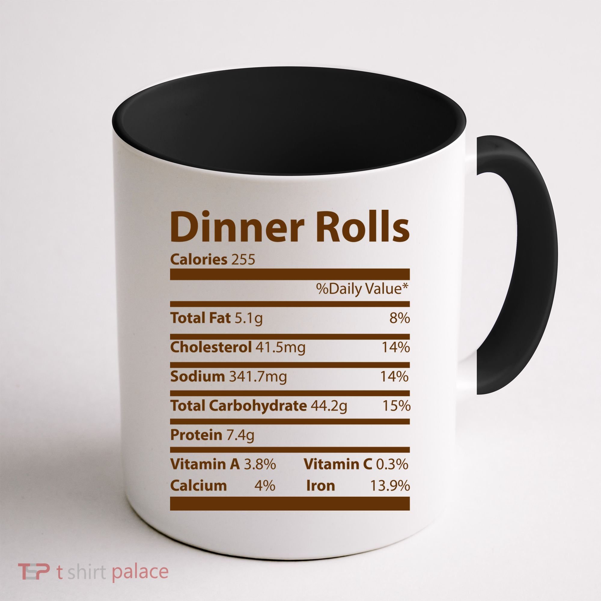 Dinner Rolls Nutritional Facts Funny Thanksgiving Coffee Mug