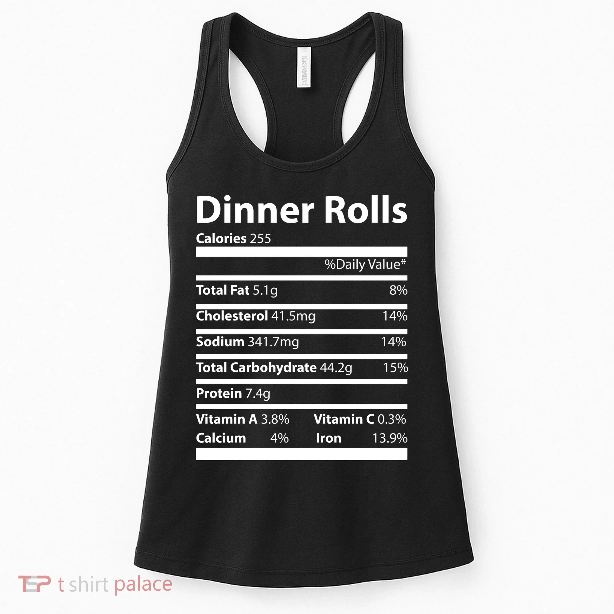 Dinner Rolls Nutritional Facts Funny Thanksgiving Women's Tank Top