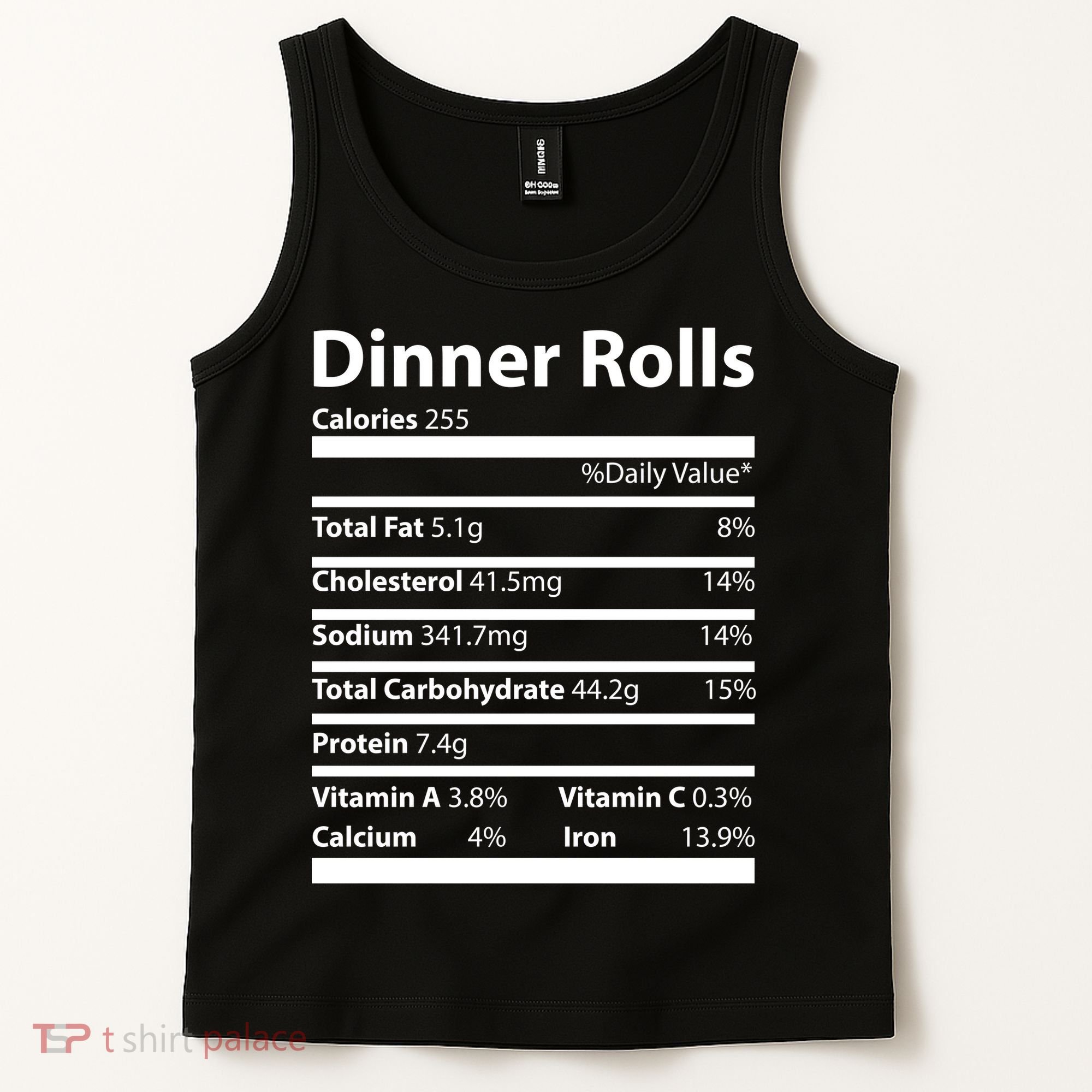 Dinner Rolls Nutritional Facts Funny Thanksgiving Tank Top