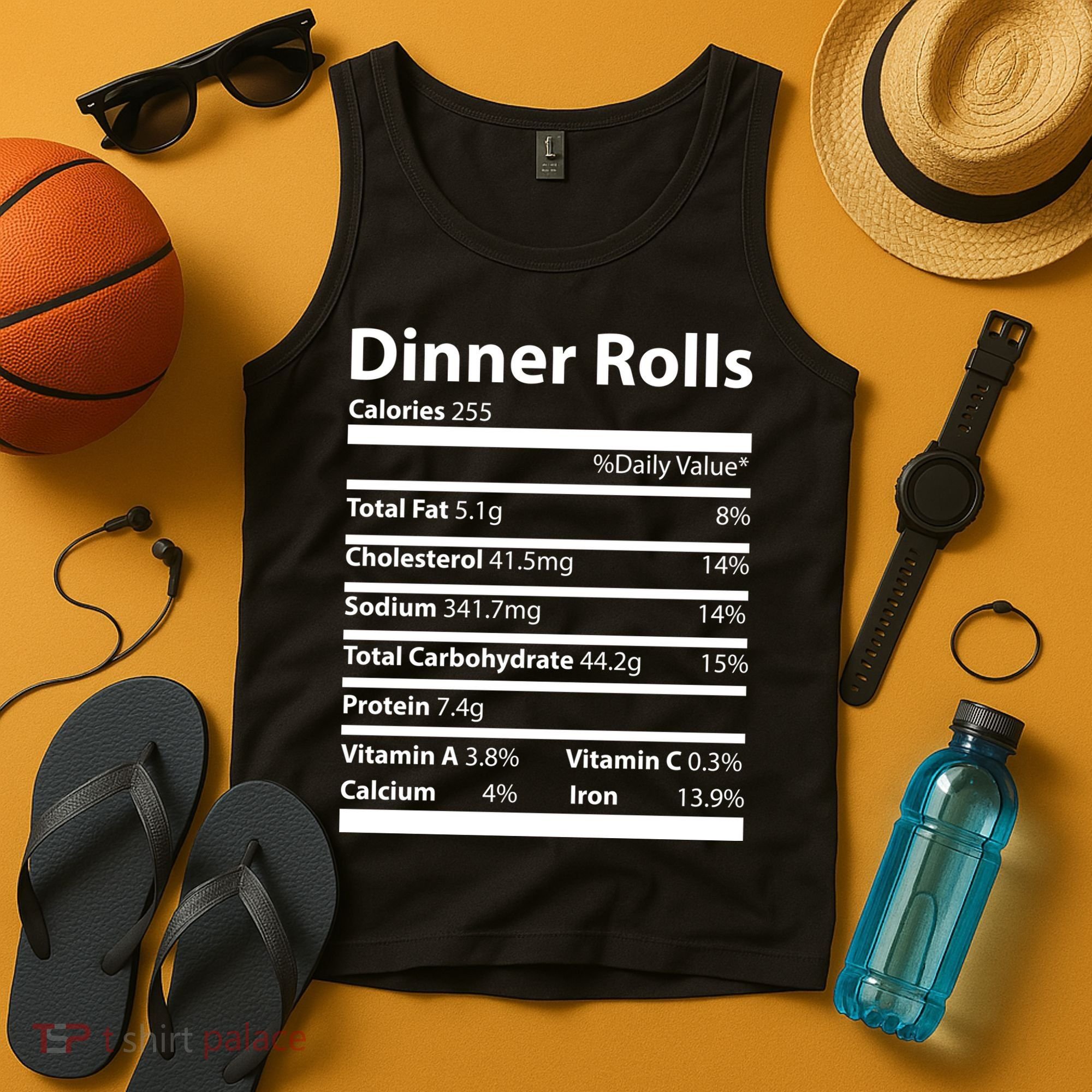 Dinner Rolls Nutritional Facts Funny Thanksgiving Tank Top
