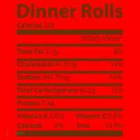 Dinner Rolls Nutritional Facts Funny Thanksgiving Santa Hat thumb 1