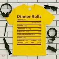 Dinner Rolls Nutritional Facts Funny Thanksgiving T-Shirt thumb 5