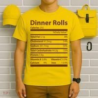 Dinner Rolls Nutritional Facts Funny Thanksgiving T-Shirt thumb 6