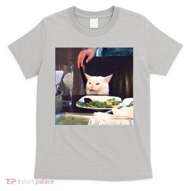 Dinner Table Cat Meme Funny Internet Yelling T-Shirt