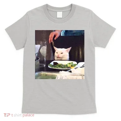 Dinner Table Cat Meme Funny Internet Yelling T-Shirt