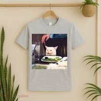 Dinner Table Cat Meme Funny Internet Yelling T-Shirt thumb 2