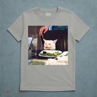 Dinner Table Cat Meme Funny Internet Yelling T-Shirt thumb 5