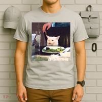 Dinner Table Cat Meme Funny Internet Yelling T-Shirt thumb 6