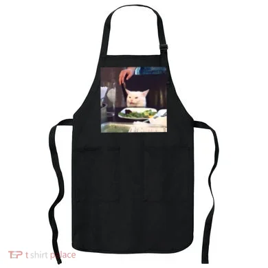 Dinner Table Cat Meme Funny Internet Yelling Apron