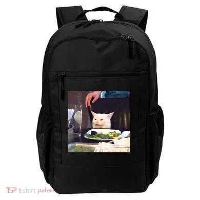 Dinner Table Cat Meme Funny Internet Yelling Backpack