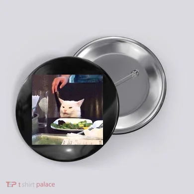 Dinner Table Cat Meme Funny Internet Yelling Button