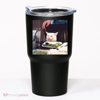 Dinner Table Cat Meme Funny Internet Yelling Tumbler thumb 0