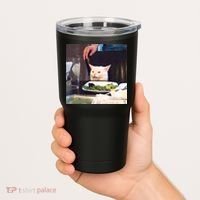 Dinner Table Cat Meme Funny Internet Yelling Tumbler thumb 2