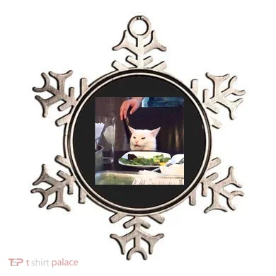 Dinner Table Cat Meme Funny Internet Yelling Ornament