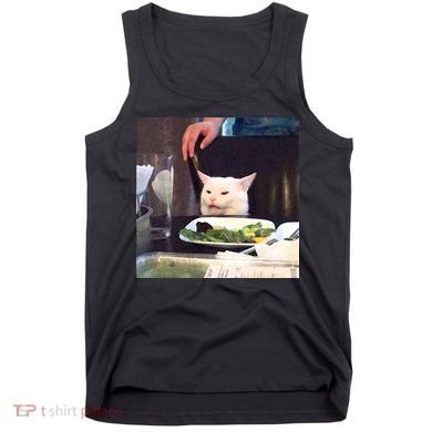Dinner Table Cat Meme Funny Internet Yelling Tank Top