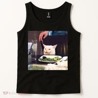 Dinner Table Cat Meme Funny Internet Yelling Tank Top thumb 2