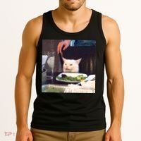 Dinner Table Cat Meme Funny Internet Yelling Tank Top thumb 3