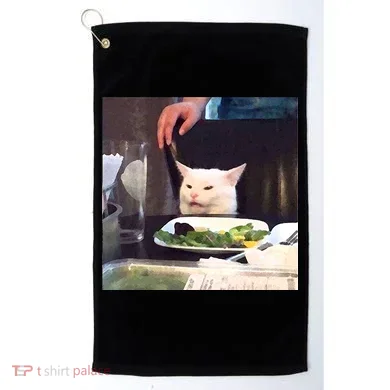 Dinner Table Cat Meme Funny Internet Yelling Golf Towel